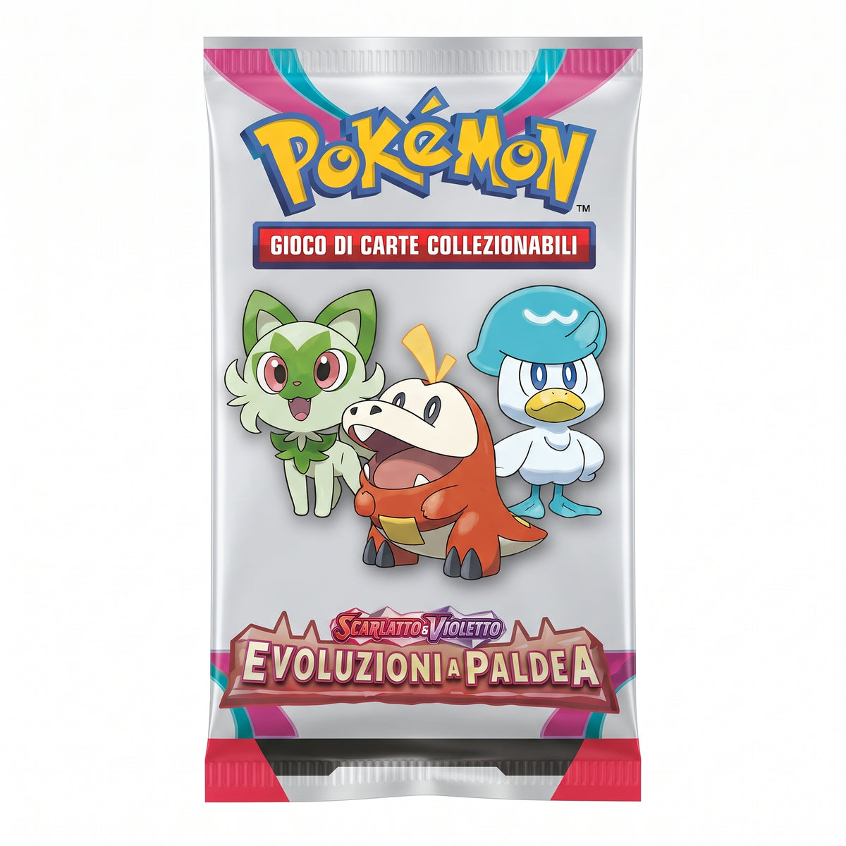 Sobre Pokémon Escarlata y Púrpura – Evoluciones en Paldea 2023 – Sobre de presentación 3 cartas – ITA