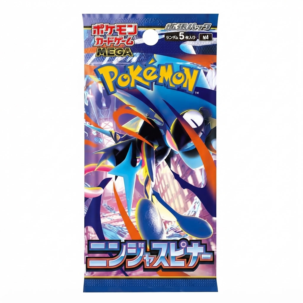Bustina Sigillata Pokémon Ninja Spinner M4 2026 – 5 Carte – JPN Giapponese