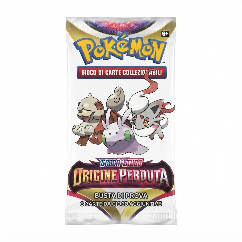 Bustina Pokémon Spada e Scudo – Origine Perduta 2022 – Busta di Presentazione / Fun Pack 3 Carte – ITA