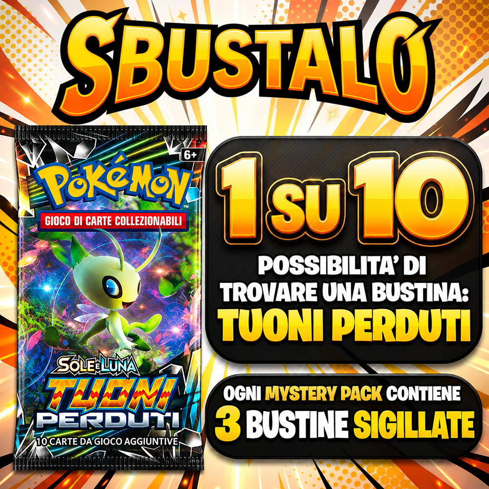 Mystery Pack Pokémon Sole e Luna Tuoni Perduti ITA | Sbustalo