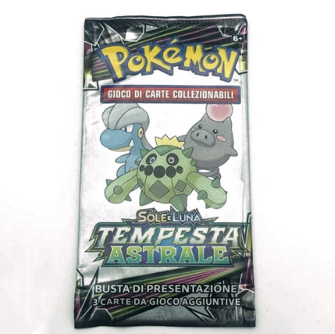 Bustina Pokémon Sole e Luna – Tempesta Astrale 2018 – Busta di Presentazione 3 Carte – ITA